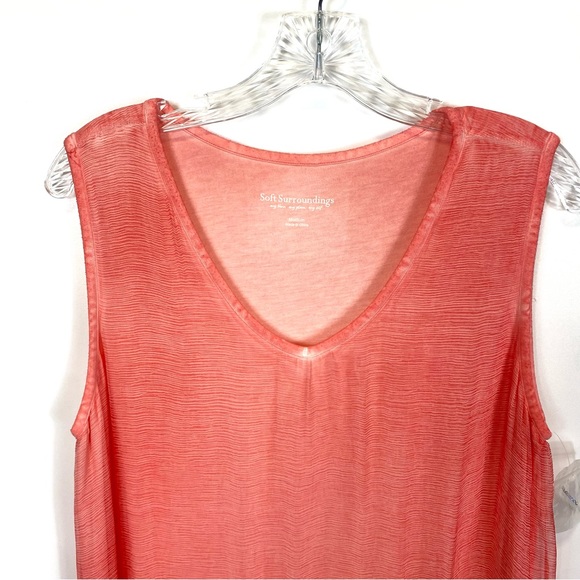 SOFT SURROUNDINGS NWOT Embellished SILK ROMANCE Sleeveless Top - Picture 3 of 8